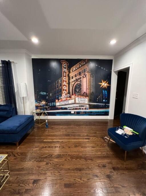 The Blue Golden Luxury Modern 3- Bedroom Apartment In Chicago Buitenkant foto