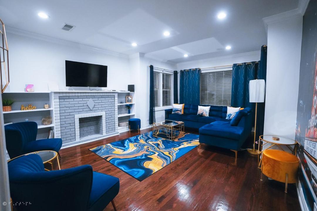 The Blue Golden Luxury Modern 3- Bedroom Apartment In Chicago Buitenkant foto